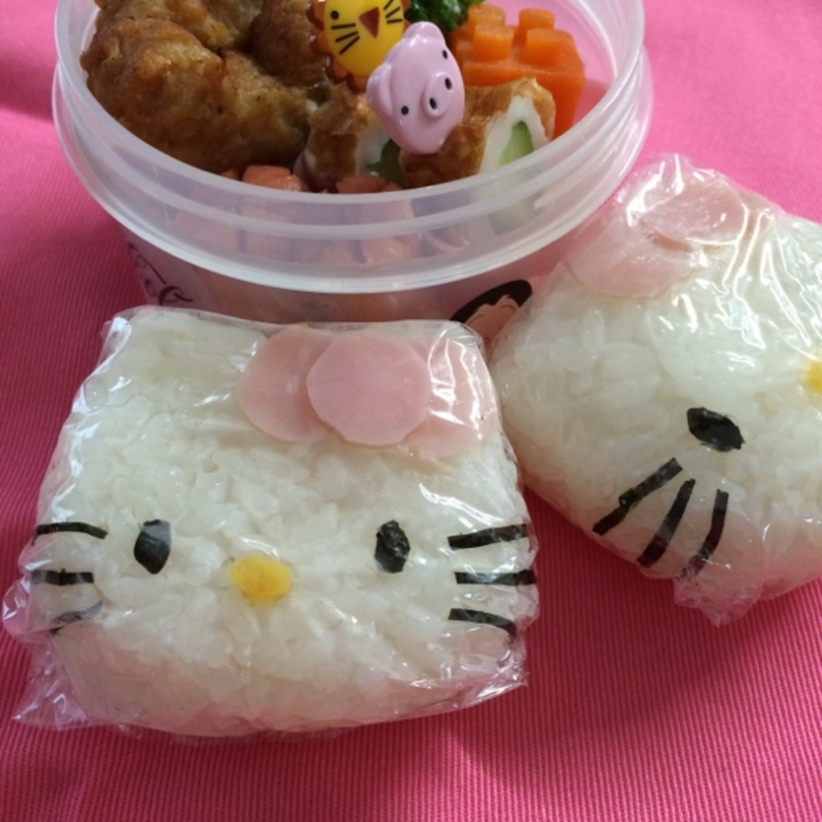 簡単キャラ弁 キティおにぎり レシピ 作り方 By ききちぃ 楽天レシピ 簡単キャラ弁 キティおにぎり レシピ 作り方 By ききちぃ 楽天レシピ